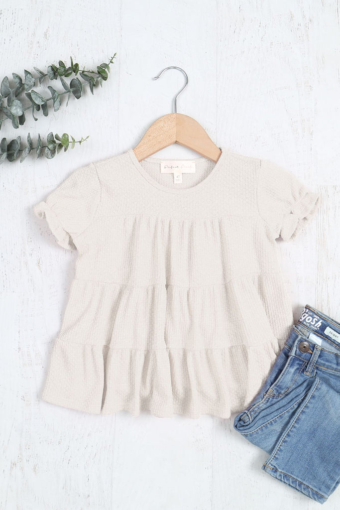 Kids Ruffle Short Sleeve Tiered Top