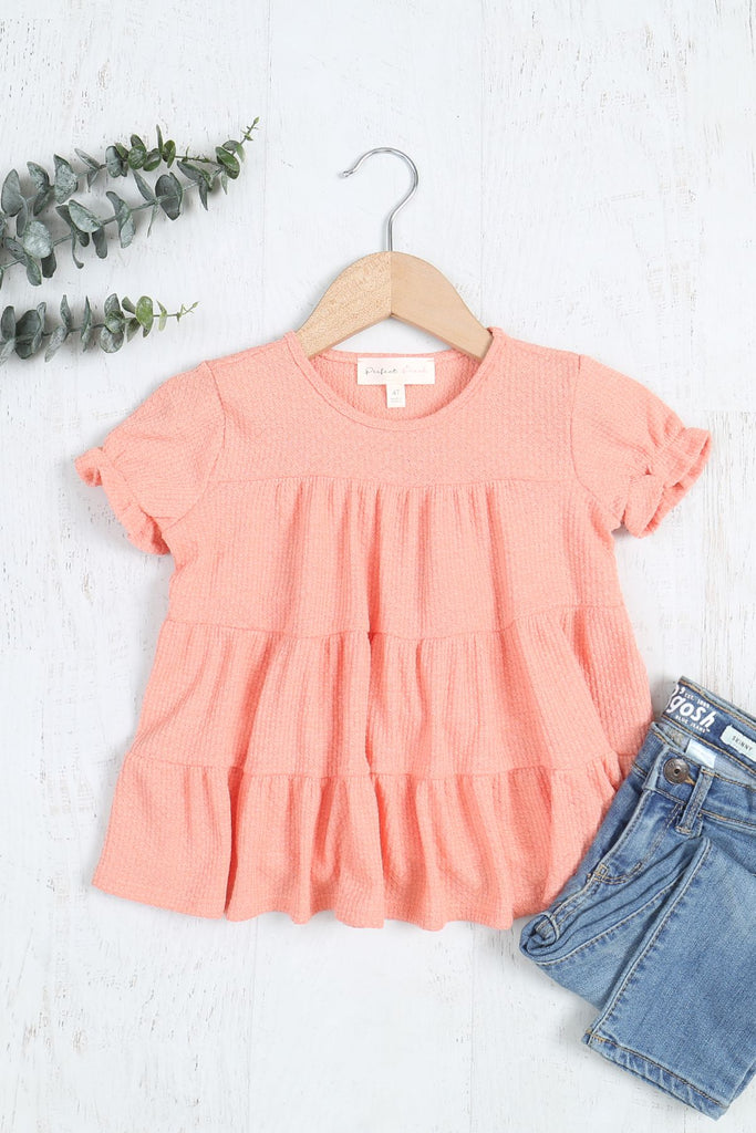 Kids Ruffle Short Sleeve Tiered Top